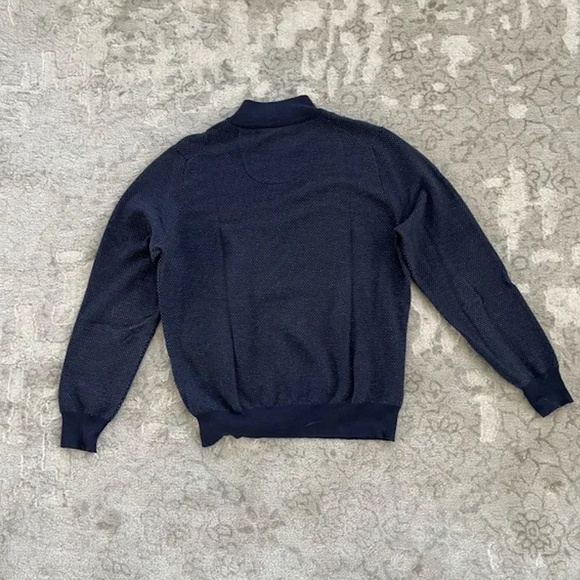 CANALI Wool and Cotton Blend Quarter-Zip Sweater large - Picture 7 of 11